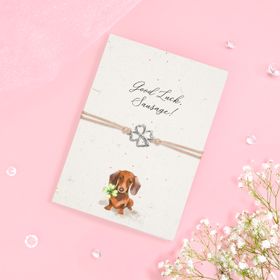 Good Luck Sausage - Seeded Card & Bracelet