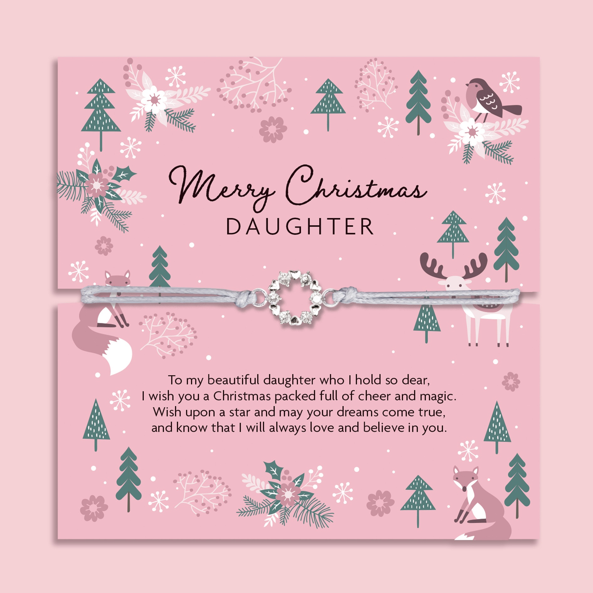Merry Christmas Daughter Bracelet