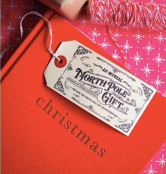 North Pole gift tag