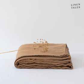 100% Pure European Linen Flat Sheet – Effortless Elegance, Year-Round Comfort – Camel