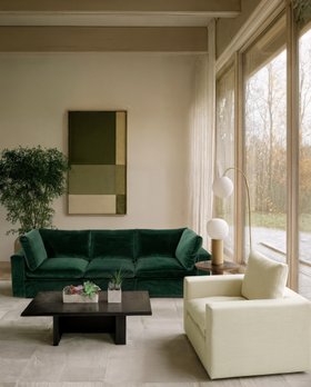 Schplendid, Wee Bonnie 3 Seater 65cm In Forest Green, £3,740, Armchair In Chalk, £1,350