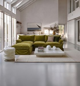 Schplendid Margot 4 Seater & Footstool in DryMartini