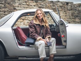 Cawfell Shearling Aviator Jacket, Brown