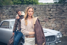 Cawfell Shearling Aviator Women's Jacket in Brown