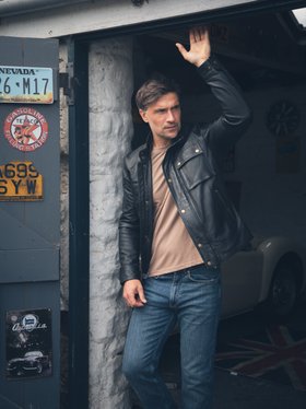 Burnmoor Leather Jacket in Black