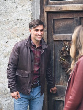 Embleton Leather Jacket in Brown