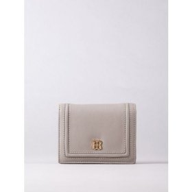 Icon Small Leather Flapover Purse in Grey