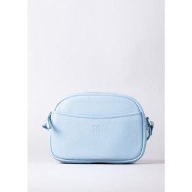 Coniston Leather Cross Body Camera Bag in Light Blue