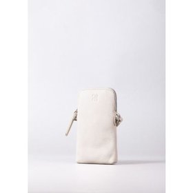 Coniston Leather Cross Body Phone Pouch in Parchment