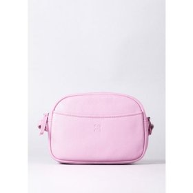 Coniston Leather Cross Body Camera Bag in Light Pink