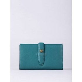 Icon Stud Large Leather Tab Purse in Teal