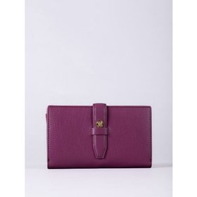 Icon Stud Large Leather Tab Purse in Cranberry