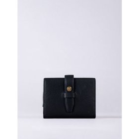 Icon Stud Small Leather Tab Purse in Black