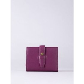 Icon Stud Small Leather Tab Purse in Cranberry
