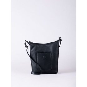 Talkin Medium Leather Cross Body Bag in Black