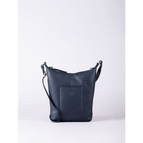 Talkin Medium Leather Cross Body Bag in Navy