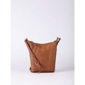 Talkin Medium Leather Cross Body Bag in Tan
