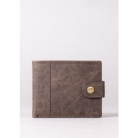 Hutton Leather Bi-Fold Wallet in Chocolate Brown