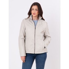 Wetherhill Women's Leather Jacket in Pumice - Size 10