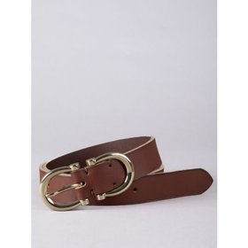 Bowness Leather Dual Buckle Belt in Tan - XX Large
