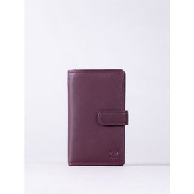 Medium Leather Tab Purse in Burgundy