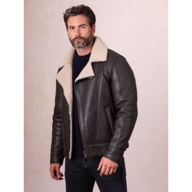 Javelin Men's Sheepskin Aviator Jacket in Brown