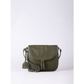Tarraby Leather Cross Body Bag in Olive Green
