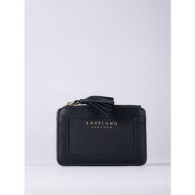 Tarraby Leather Coin and Card Holder in Black