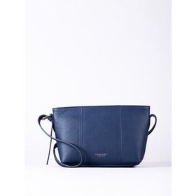 Langdale Leather Cross Body Bag in Navy Blue