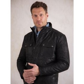 Rusland Leather Jacket in Black - Size 38