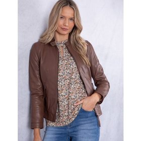 Threlkeld Women's Leather Jacket in Tan - Size 10