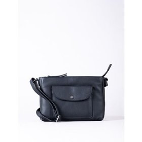 Tarnly Leather Cross Body Bag in Black