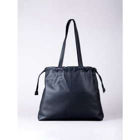 Eskrigg Leather Drawstring Tote Bag in Black