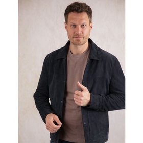 Seaton Suede Jacket in Blue - Size 38