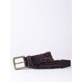Howbeck Leather Braided Belt in Chocolate - X Small
