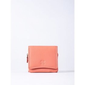 Small Leather Flapover Purse in Sunrise