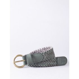 Waverton Leather Woven Belt in Lichen - X Small