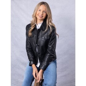 Askrigg Leather Jacket in Black - Size 10