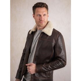 Beckhall Leather Jacket in Brown