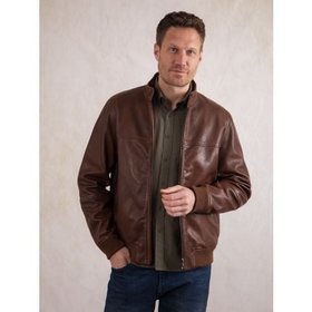 Hayton Leather Jacket in Cognac