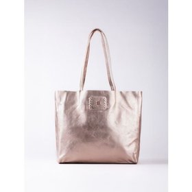 Tarnly Leather Tote Bag in Rose Gold
