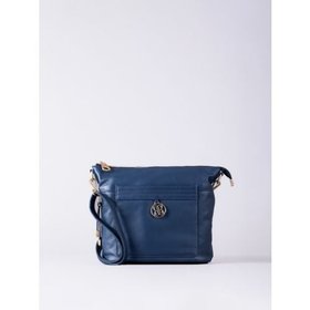 Cartmel Leather Cross Body Bag in Navy