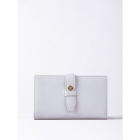 Icon Stud Large Leather Tab Purse in Marble Grey