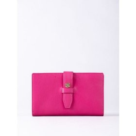 Icon Stud Large Leather Tab Purse in Raspberry
