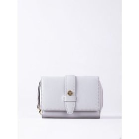 Icon Stud Medium Leather Tab Purse in Marble Grey
