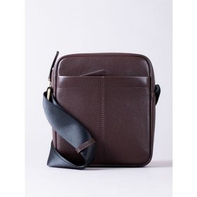 Crummock Leather Reporter Bag in Dark Brown