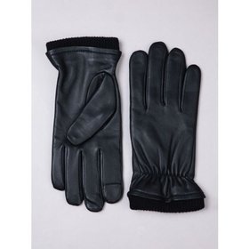 David Leather Gloves in Black