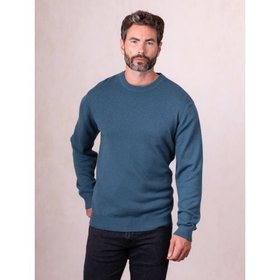 Robinson Wool Blend Crew Neck Jumper in Blue - Small