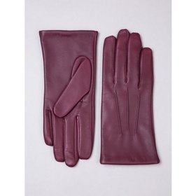 Becky II Leather Gloves in Berry Red - Small