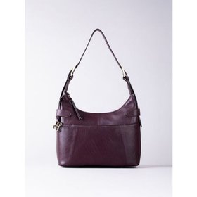 Newby Leather Hobo Shoulder Bag in Burgundy